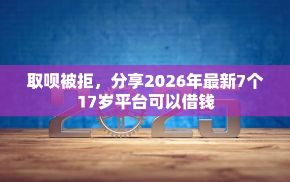 取呗被拒，分享2026年最新7个17岁平台可以借钱