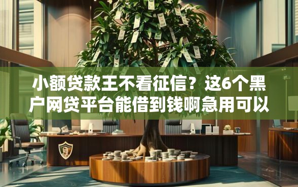 小额贷款王不看征信？这6个黑户网贷平台能借到钱啊急用可以试试