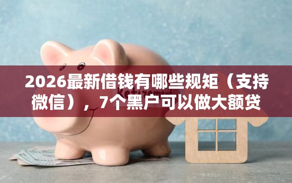 2026最新借钱有哪些规矩（支持微信），7个黑户可以做大额贷款软件无私分享