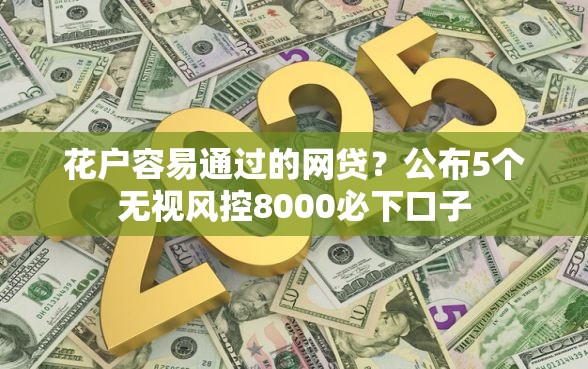 花户容易通过的网贷？公布5个无视风控8000必下口子