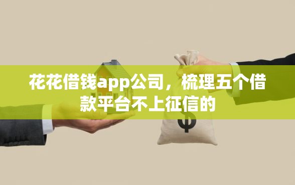花花借钱app公司，梳理五个借款平台不上征信的