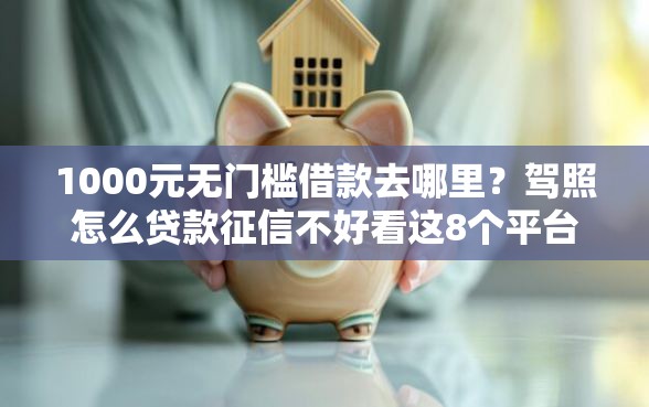 1000元无门槛借款去哪里？驾照怎么贷款征信不好看这8个平台