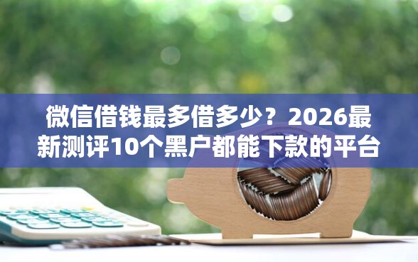 微信借钱最多借多少?2026最新测评10个黑户都能下款的平台 微信借钱最多借多少?2026最新测评10个黑户都能下款的平台
