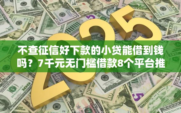 不查征信好下款的小贷能借到钱吗？7千元无门槛借款8个平台推荐