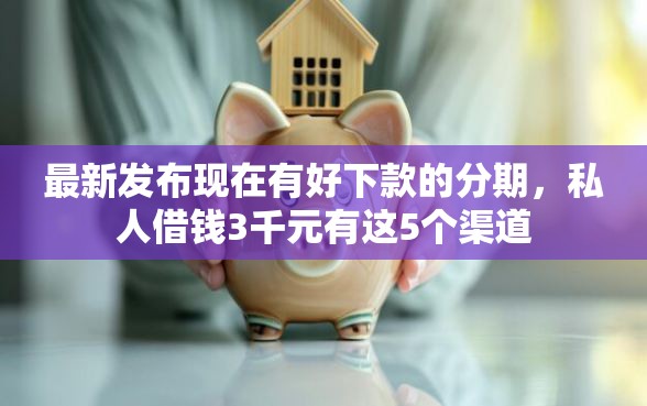 最新发布现在有好下款的分期，私人借钱3千元有这5个渠道