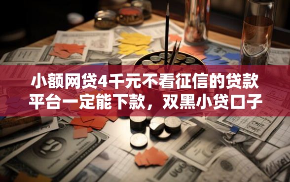 小额网贷4千元不看征信的贷款平台一定能下款，双黑小贷口子的8个平台介绍