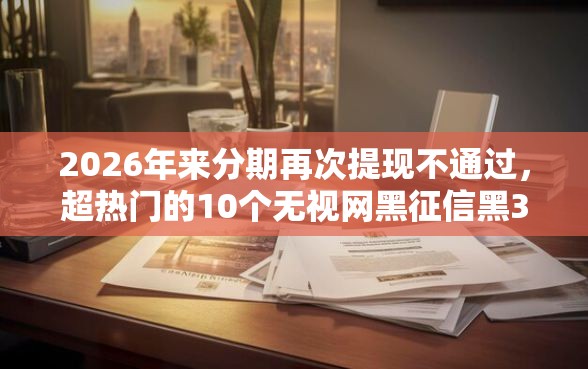 2026年来分期再次提现不通过，超热门的10个无视网黑征信黑3万贷款推荐