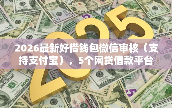 2026最新好借钱包微信审核（支持支付宝），5个网贷借款平台好下款无私分享