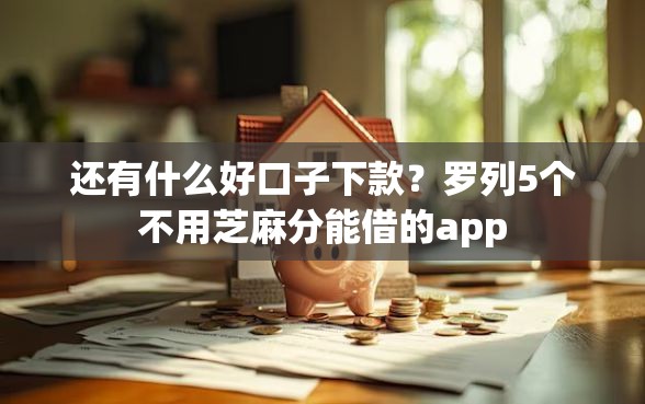 还有什么好口子下款？罗列5个不用芝麻分能借的app