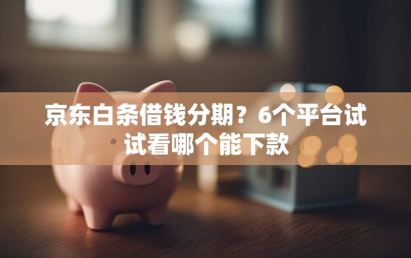 京东白条借钱分期？6个平台试试看哪个能下款