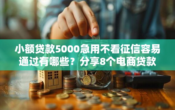 小额贷款5000急用不看征信容易通过有哪些？分享8个电商贷款平台
