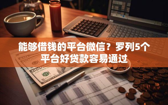 能够借钱的平台微信？罗列5个平台好贷款容易通过