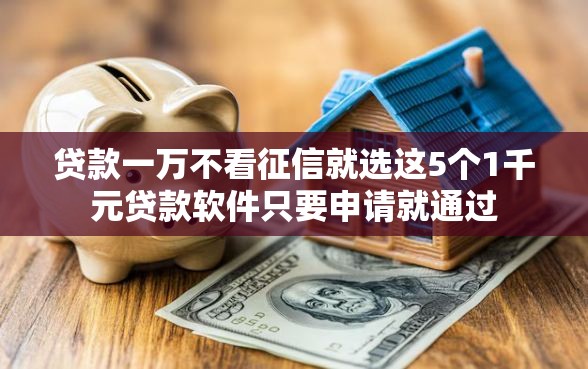 贷款一万不看征信就选这5个1千元贷款软件只要申请就通过