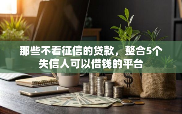 那些不看征信的贷款，整合5个失信人可以借钱的平台