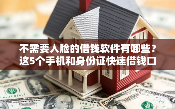 不需要人脸的借钱软件有哪些？这5个手机和身份证快速借钱口子可以试试