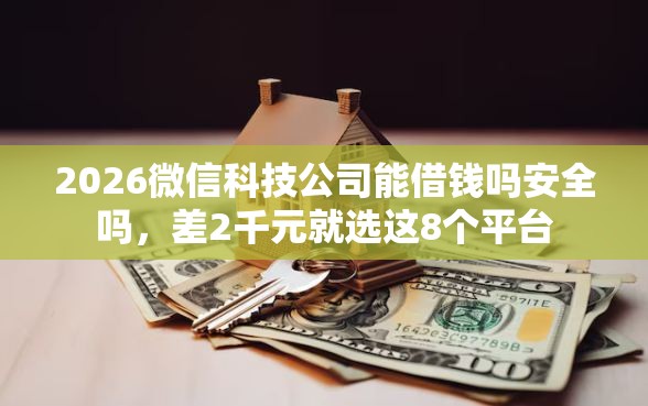 2026微信科技公司能借钱吗安全吗，差2千元就选这8个平台