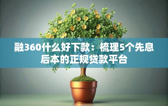 融360什么好下款：梳理5个先息后本的正规贷款平台