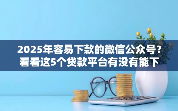 2025年容易下款的微信公众号？看看这5个贷款平台有没有能下款的