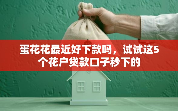 蛋花花最近好下款吗，试试这5个花户贷款口子秒下的