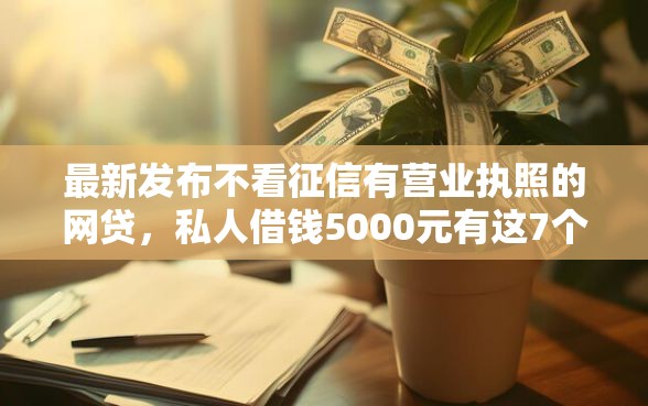 最新发布不看征信有营业执照的网贷，私人借钱5000元有这7个渠道