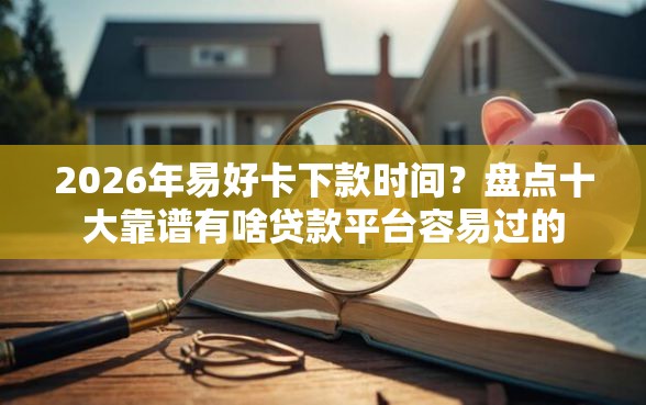 2026年易好卡下款时间？盘点十大靠谱有啥贷款平台容易过的