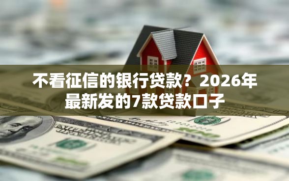 不看征信的银行贷款？2026年最新发的7款贷款口子
