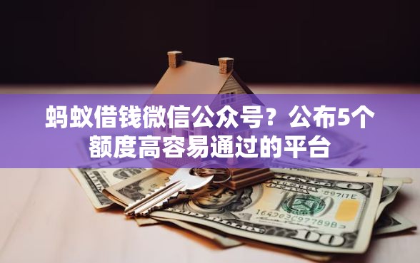 蚂蚁借钱微信公众号？公布5个额度高容易通过的平台