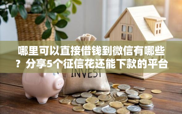 哪里可以直接借钱到微信有哪些？分享5个征信花还能下款的平台