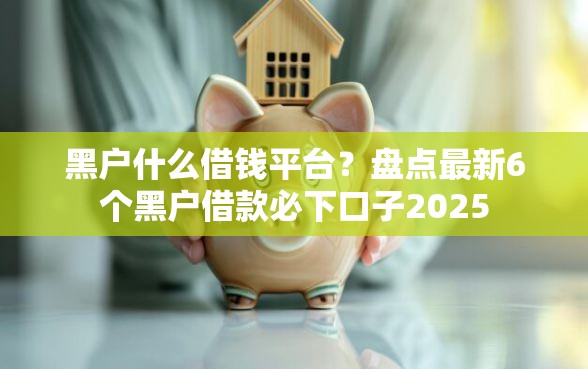 黑户什么借钱平台？盘点最新6个黑户借款必下口子2025