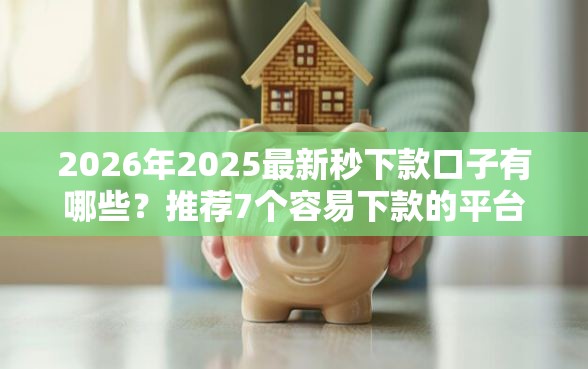 2026年2025最新秒下款口子有哪些？推荐7个容易下款的平台