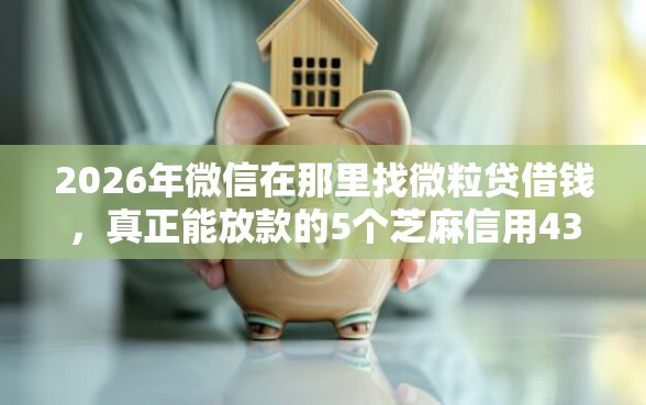 2026年微信在那里找微粒贷借钱，真正能放款的5个芝麻信用439分下款的软件推荐
