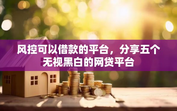 风控可以借款的平台，分享五个无视黑白的网贷平台