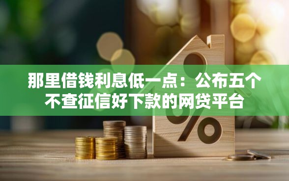那里借钱利息低一点：公布五个不查征信好下款的网贷平台