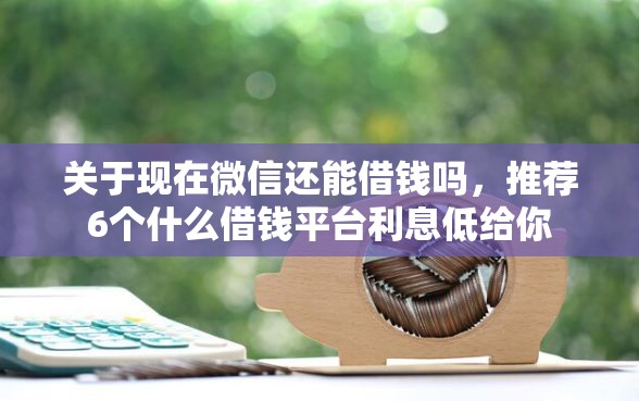 关于现在微信还能借钱吗，推荐6个什么借钱平台利息低给你