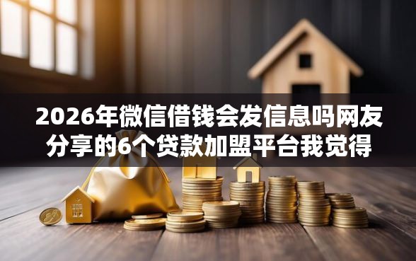 2026年微信借钱会发信息吗网友分享的6个贷款加盟平台我觉得不错！