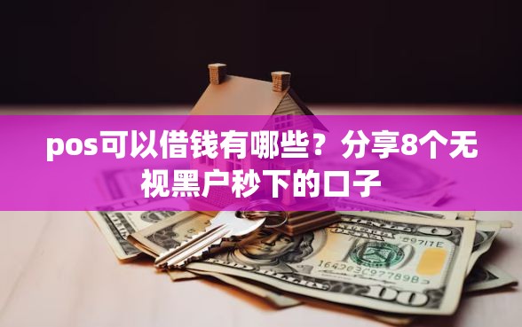 pos可以借钱有哪些？分享8个无视黑户秒下的口子