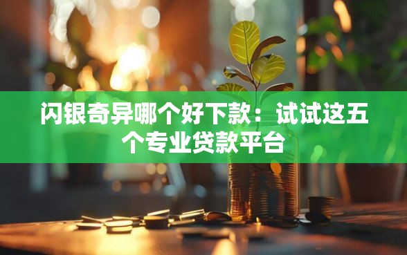 闪银奇异哪个好下款：试试这五个专业贷款平台