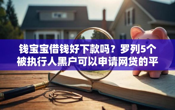 钱宝宝借钱好下款吗？罗列5个被执行人黑户可以申请网贷的平台