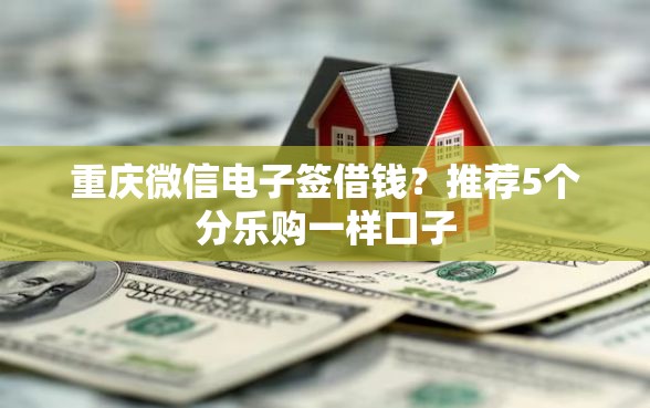重庆微信电子签借钱？推荐5个分乐购一样口子