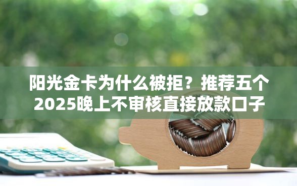 阳光金卡为什么被拒？推荐五个2025晚上不审核直接放款口子