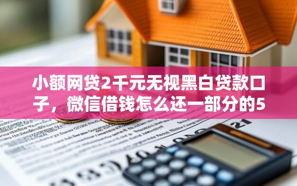小额网贷2千元无视黑白贷款口子，微信借钱怎么还一部分的5个平台介绍