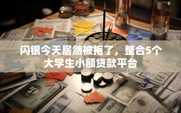 闪银今天居然被拒了，整合5个大学生小额贷款平台