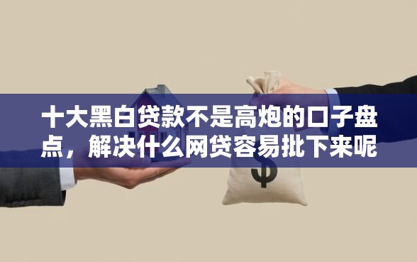 十大黑白贷款不是高炮的口子盘点，解决什么网贷容易批下来呢的问题