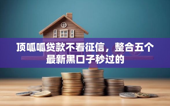 顶呱呱贷款不看征信，整合五个最新黑口子秒过的