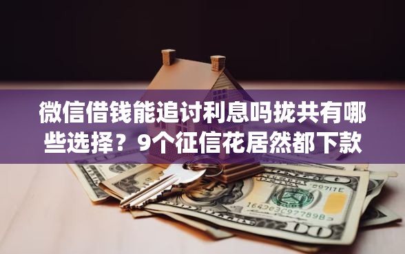 微信借钱能追讨利息吗拢共有哪些选择？9个征信花居然都下款的app详解