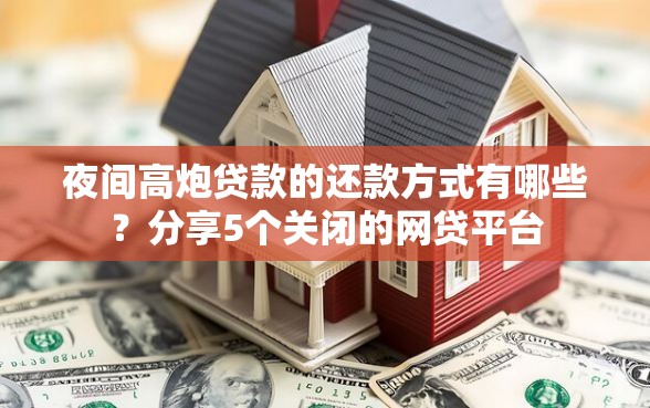 夜间高炮贷款的还款方式有哪些？分享5个关闭的网贷平台