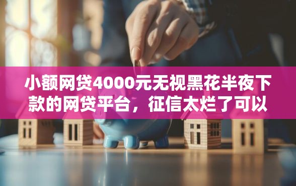 小额网贷4000元无视黑花半夜下款的网贷平台，征信太烂了可以过的网贷能下款吗的5个平台介绍