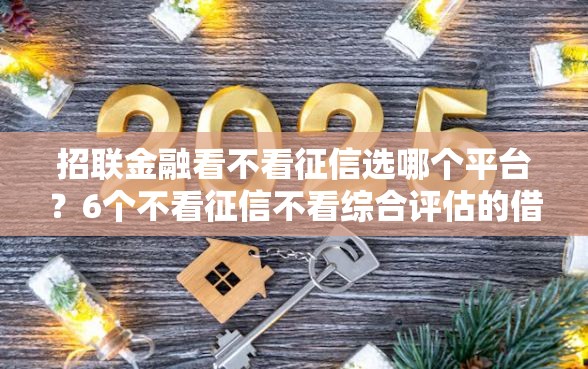 招联金融看不看征信选哪个平台？6个不看征信不看综合评估的借款平台推荐