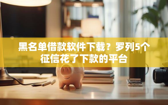 黑名单借款软件下载？罗列5个征信花了下款的平台