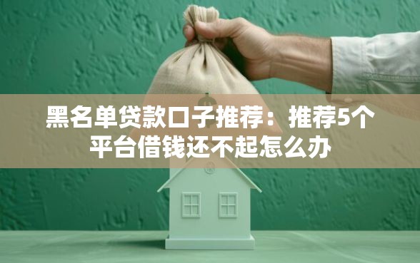 黑名单贷款口子推荐：推荐5个平台借钱还不起怎么办